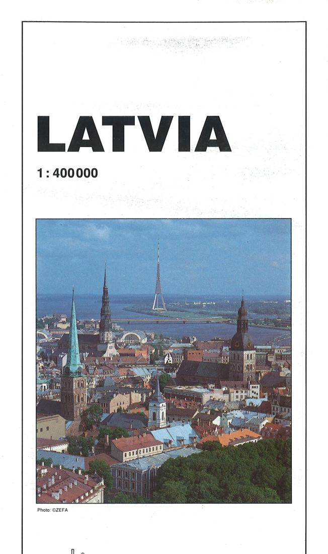 Latvia : 1:400,000 Road Map