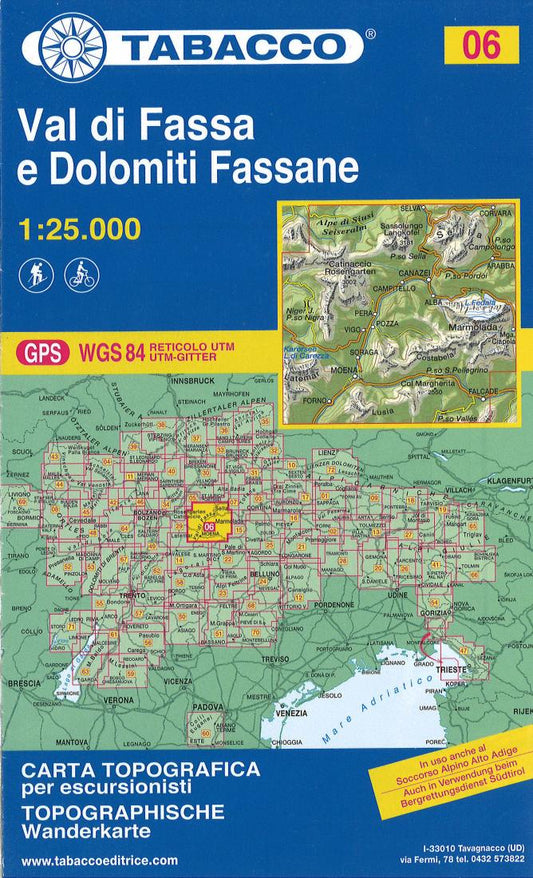 Val di Fassa - Marmolada - Catinaccio/Rosengarten Topographic Hiking Map 1:25,000