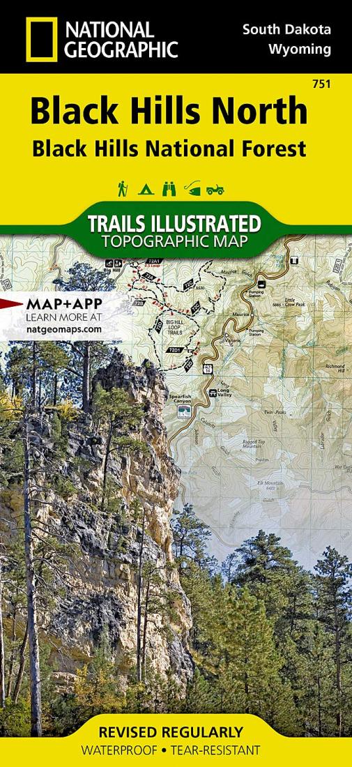 Black Hills north : Black Hills National Forest : South Dakota, USA : outdoor recreation map