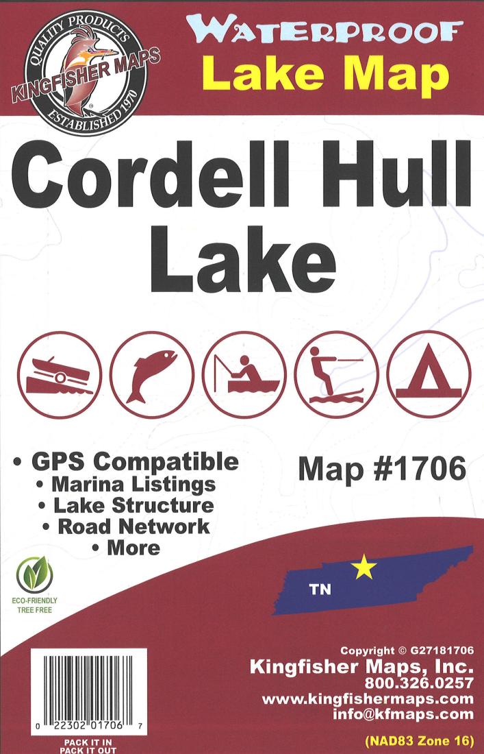 Cordell Hull Lake, TN Fishing Map