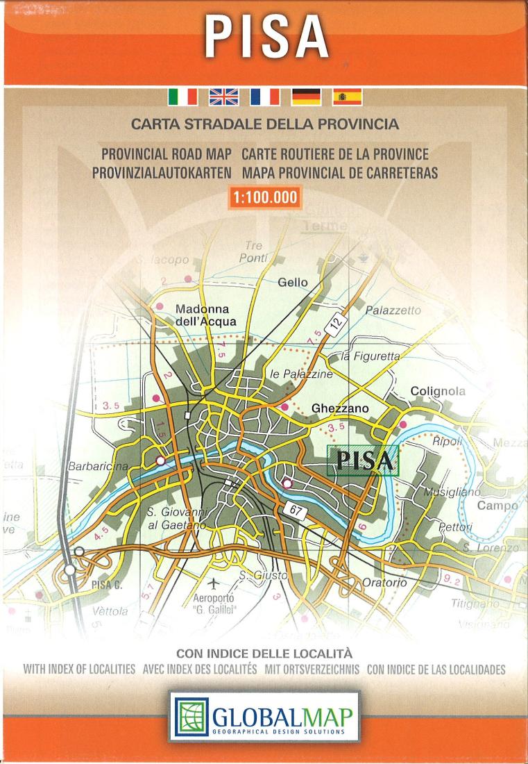 Pisa : carta stradale della provincia