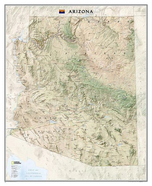 Arizona : wall map