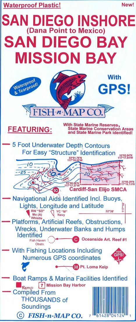 San Diego Inshore (San Diego Bay & Mission Bay) fishing map