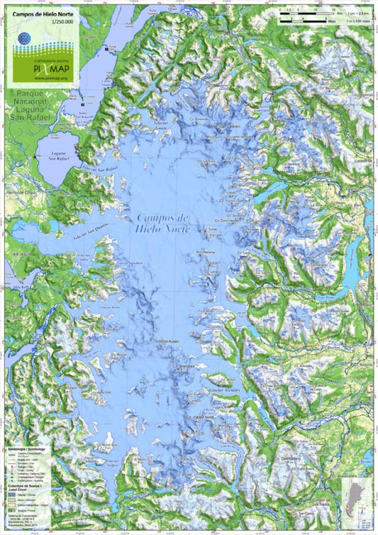 Campo de Hielo Norte hiking map