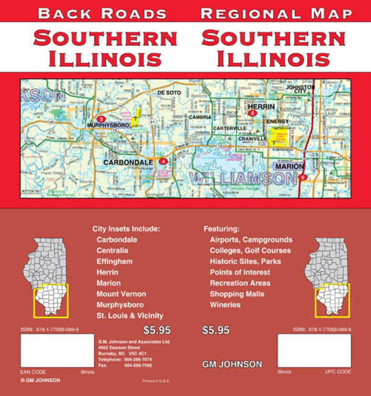 Southern Illinois : regional map = Southern Illinois : back roads