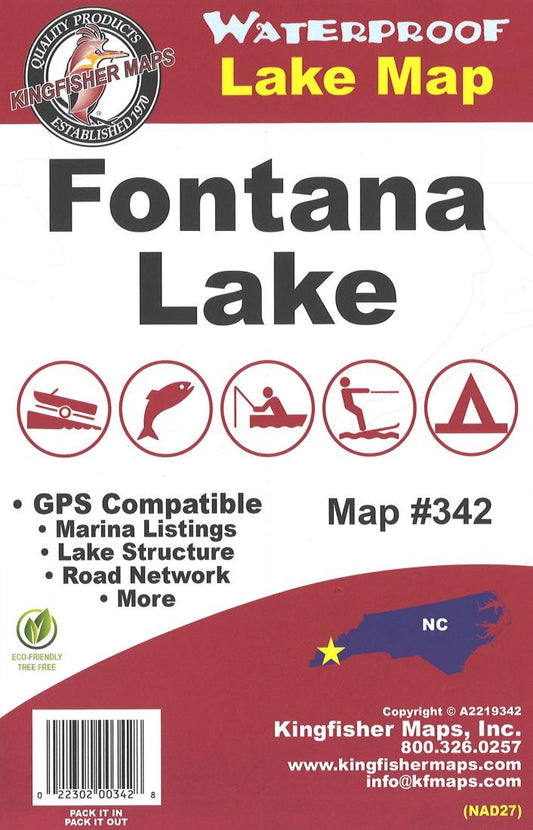 Fontana Lake, NC Fishing Map