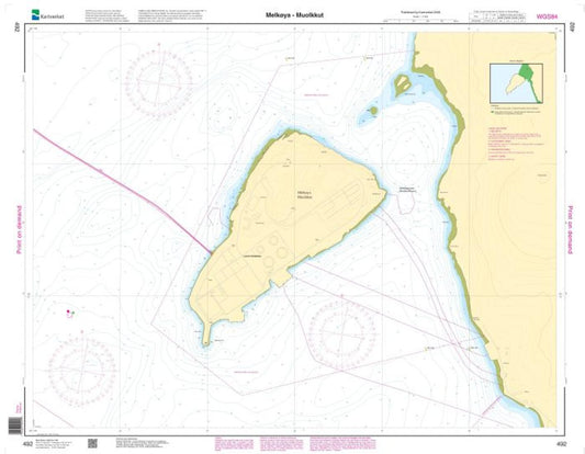 Melkøya - Muolkkut - 492 - Norway Kartverket Nautical Charts