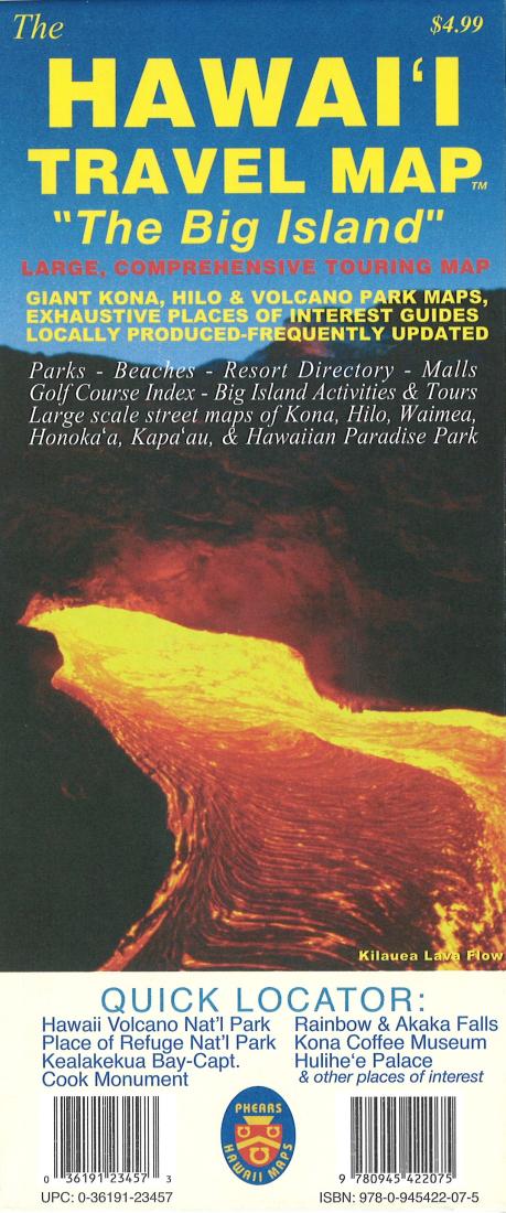 The Hawai'i travel map : "The Big Island"