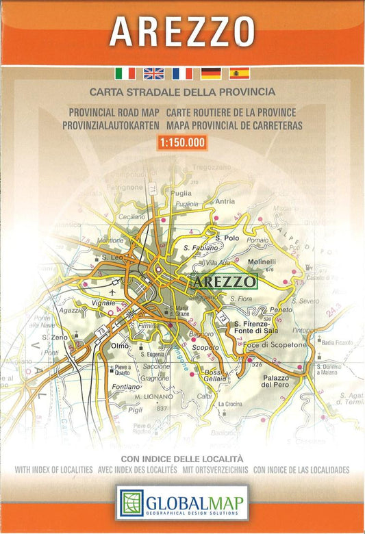 Arezzo : carta stradale della provincia