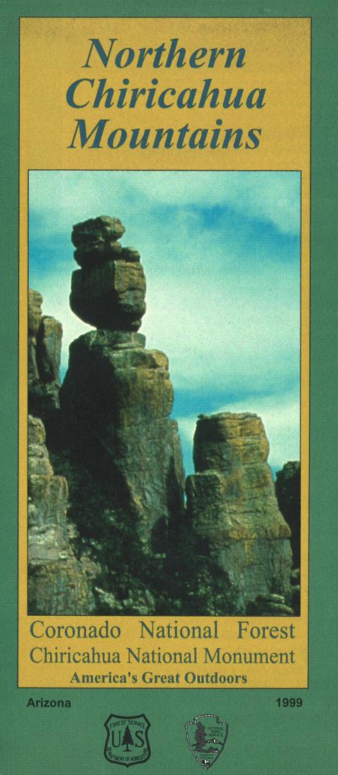 Northern Chiricahua Mountains: Coronado National Forest Map