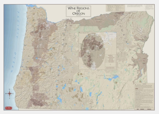 Wine regions of Oregon [viticultural & winery 30x42]