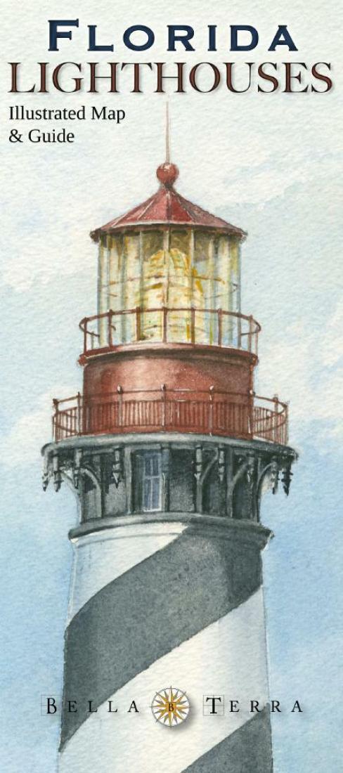 Florida lighthouses Illustrated Map & Guide