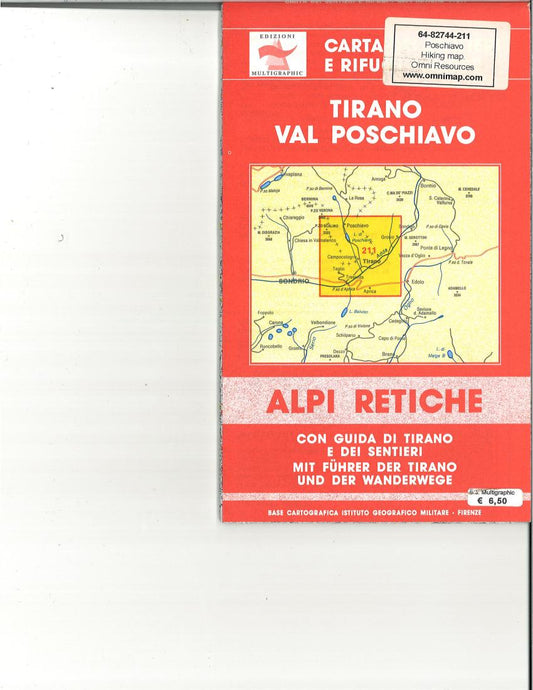 Tirano Val Poschiavo Hiking Map