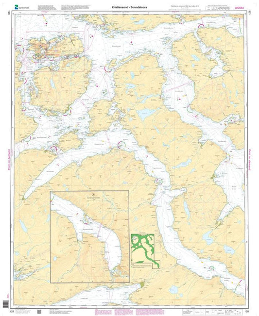 Kristiansund - Sunndalsøra - 128 - Norway Kartverket Nautical Charts