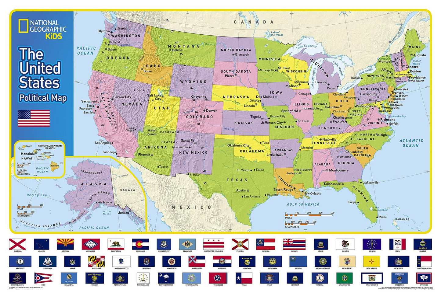 The United States for Kids [Laminated] (National Geographic Reference Map)