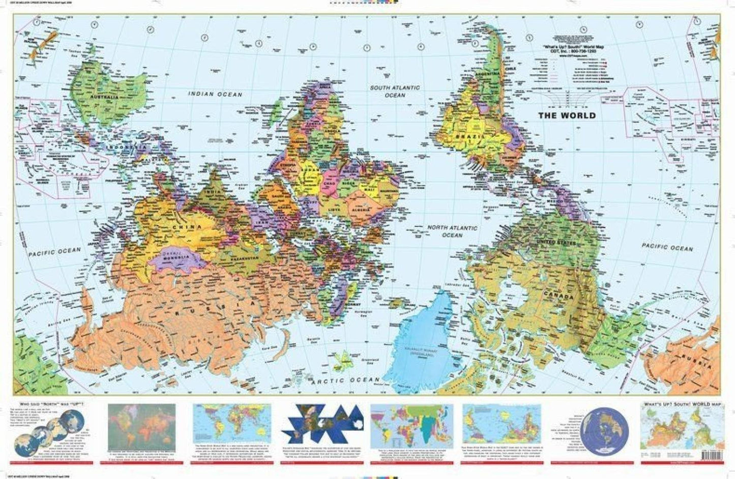 What´s Up South! world map [mid-size]