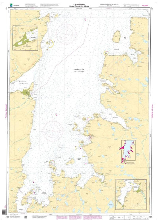 Laksefjorden, Kunes - Tømmervik - Mårøya - 107 - Norway Kartverket Nautical Charts