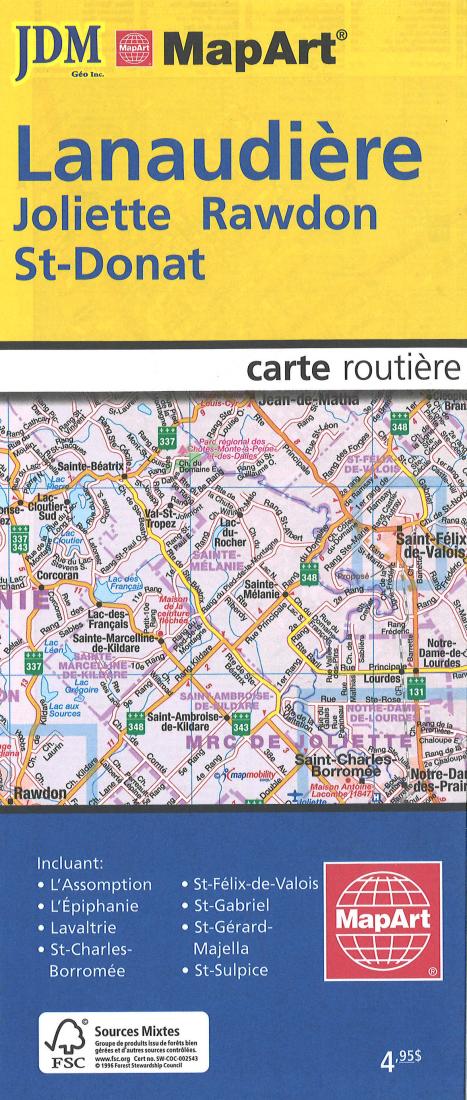 Lanaudiere, Joliette, Rawdon and St-Donat Street Map