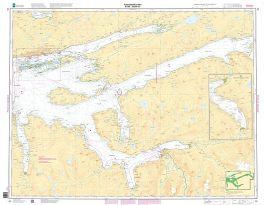 Romsdalsfjorden. Molde - Åndalsnes - 34 - Norway Kartverket Nautical Charts