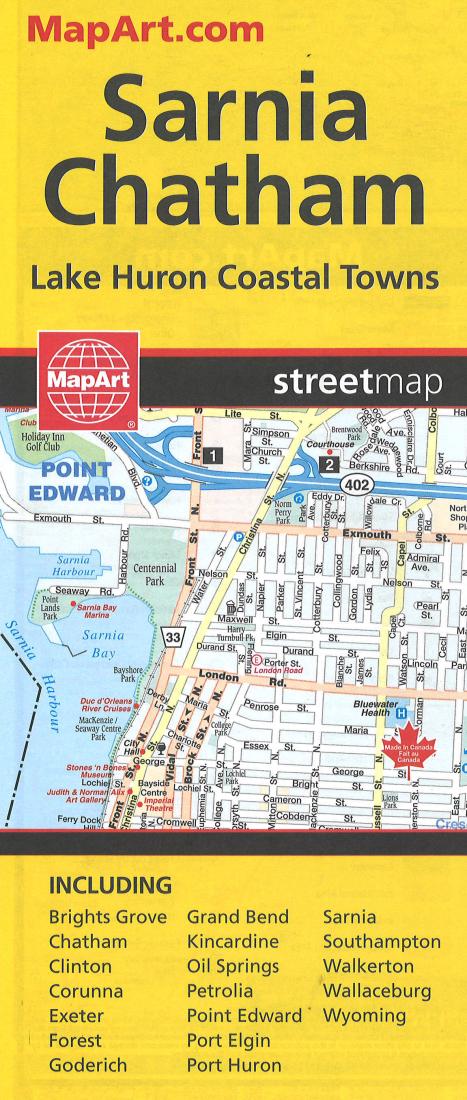 Sarnia/Chatham Map - Lake Huron Coastal Towns Street Map