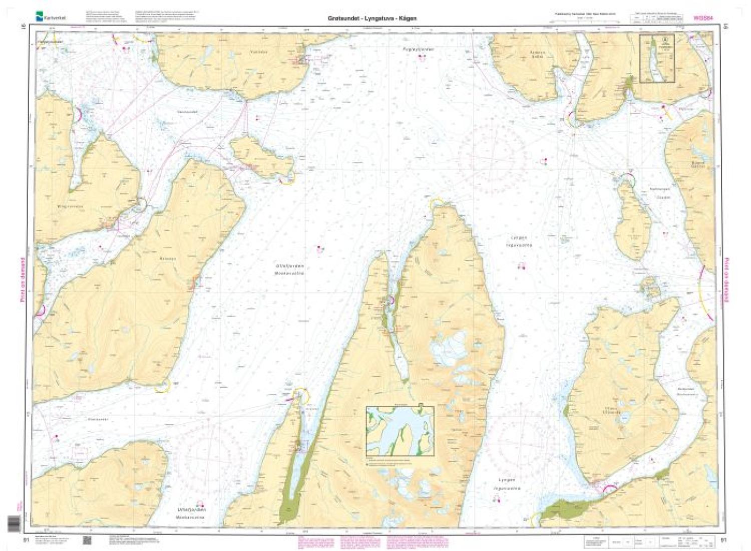 Grøtsundet - Lyngstuva - Kågen - 91 - Norway Kartverket Nautical Charts