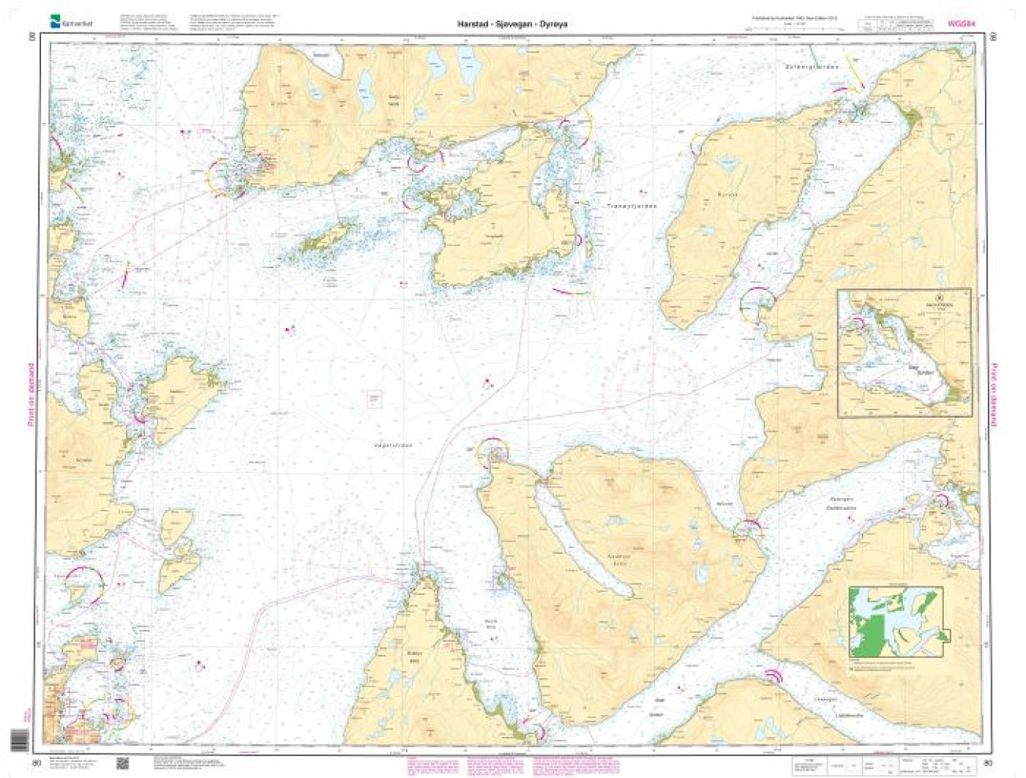 Harstad - Sjøvegan - Dyrøya - 80 - Norway Kartverket Nautical Charts