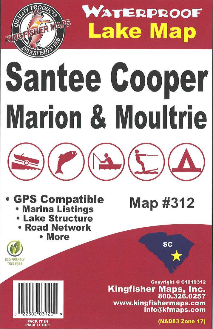 Marion/Moultrie Lakes, SC Fishing Map
