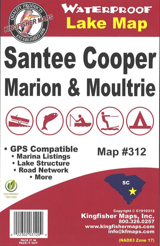 Marion/Moultrie Lakes, SC Fishing Map