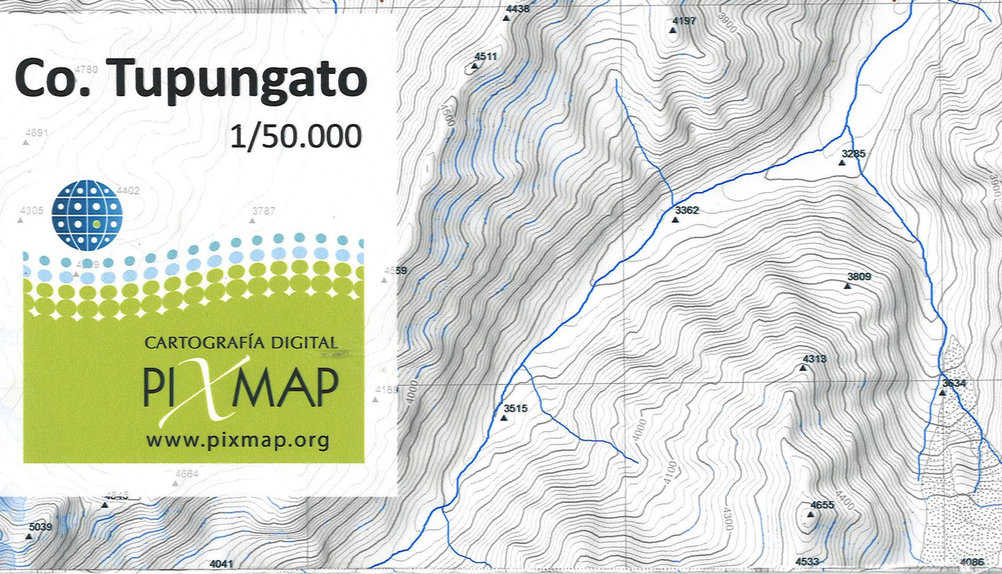 Cerro Tupungato 1:50,000 Map