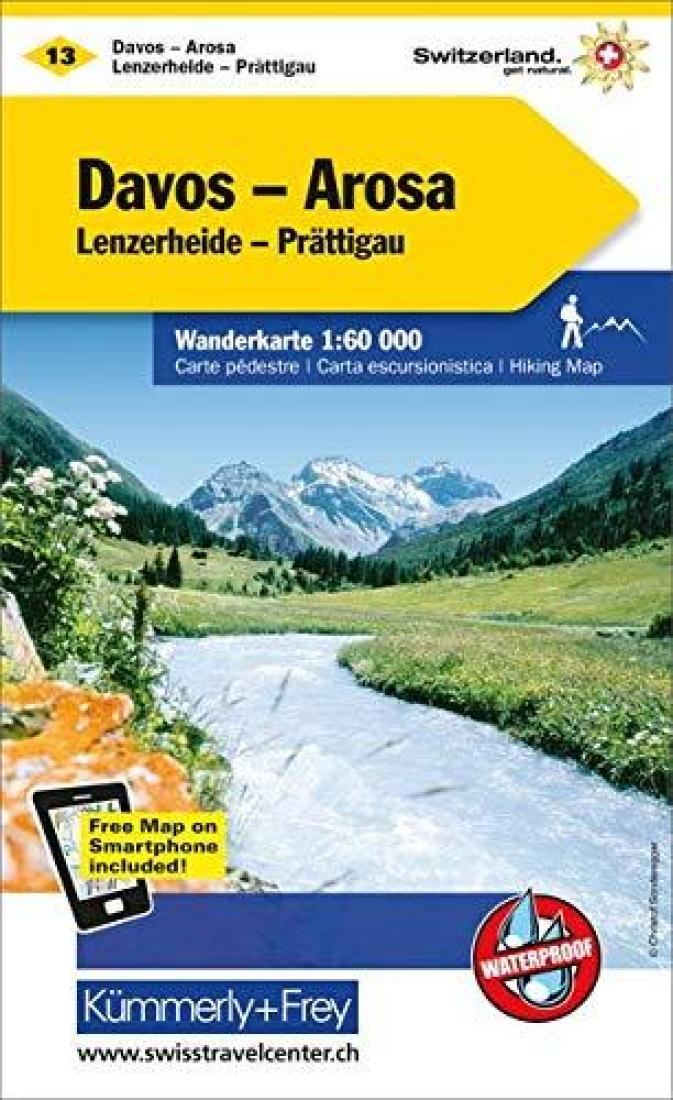 Davos - Arosa : Switzerland Hiking Map #13