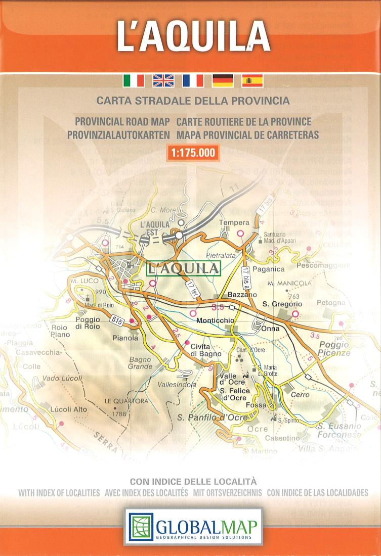 L'Aquila : carta stradale della provincia