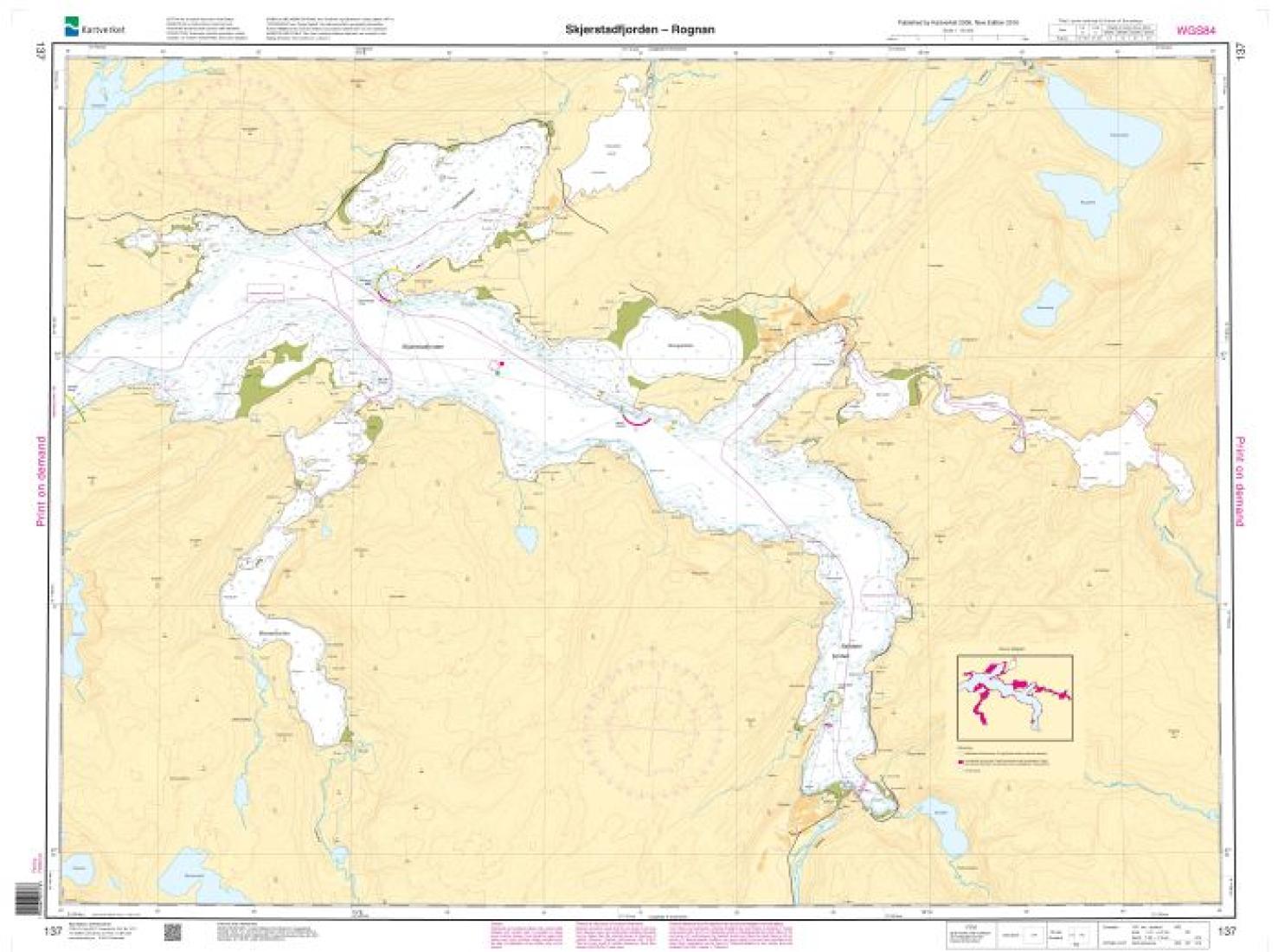 Skjerstadfjorden - Rognan - 137 - Norway Kartverket Nautical Charts