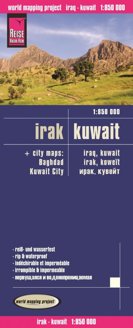 Irak : Kuwait = Iraq, Kuwait : city maps: Baghdad, Kuwait City = Irak, Koweït,