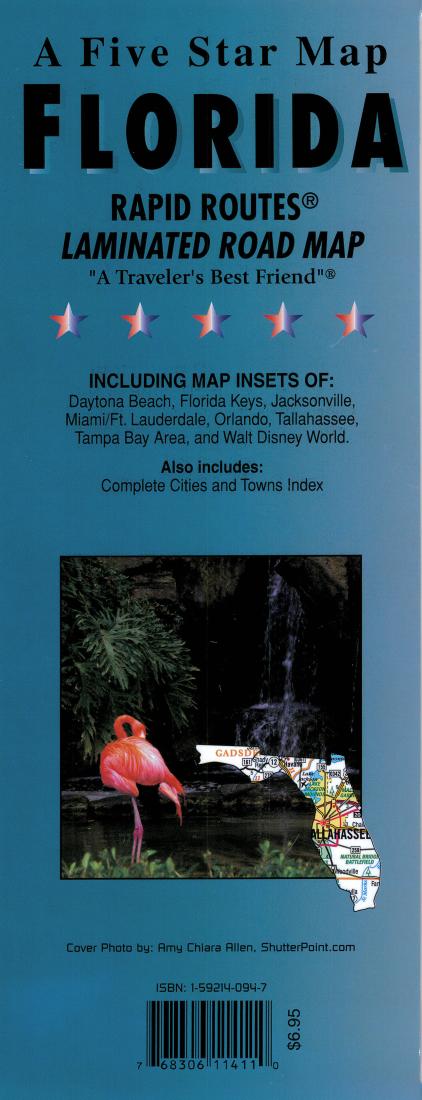 Florida : Rapid Routes : laminated road map