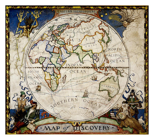 Map of Discovery, Eastern Hemisphere [Tubed]