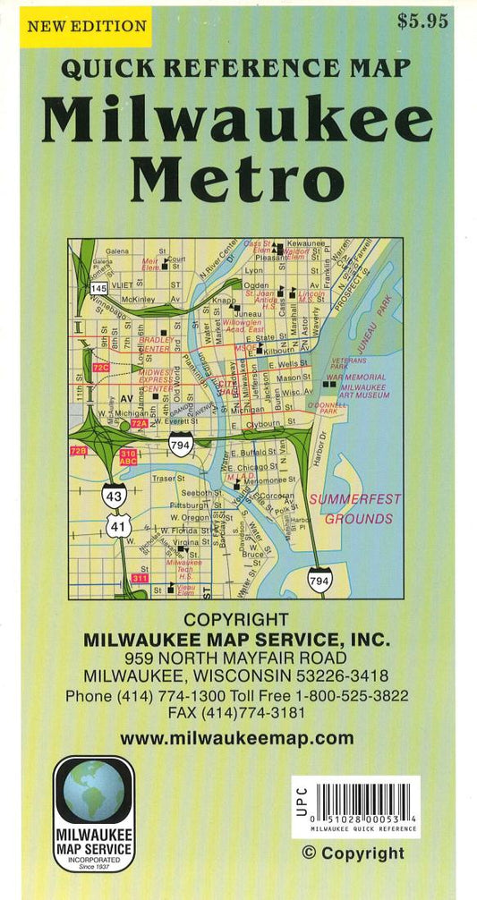 Milwaukee Metro : Quick Reference Map