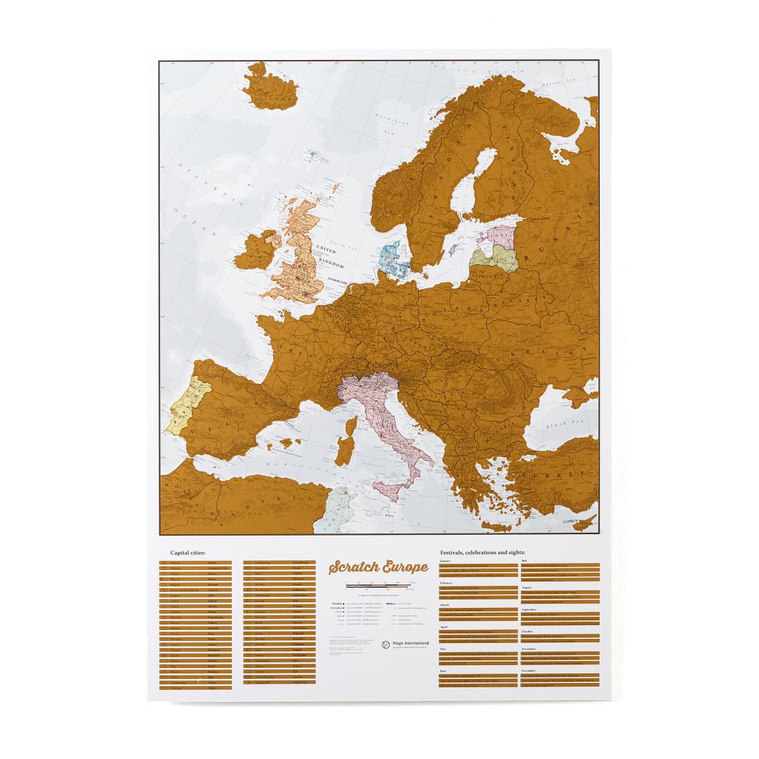 Scratch Europe Wall Map