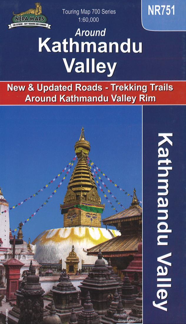 Around Kathmandu Valley, Nepal Touring Map