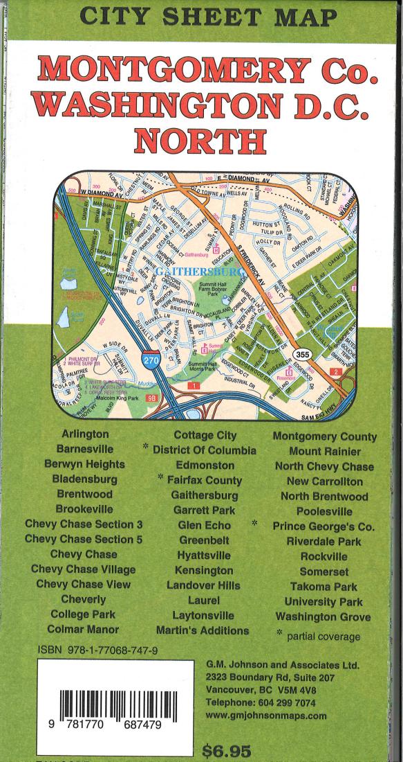 Montgomery County / Washington DC North Street Map