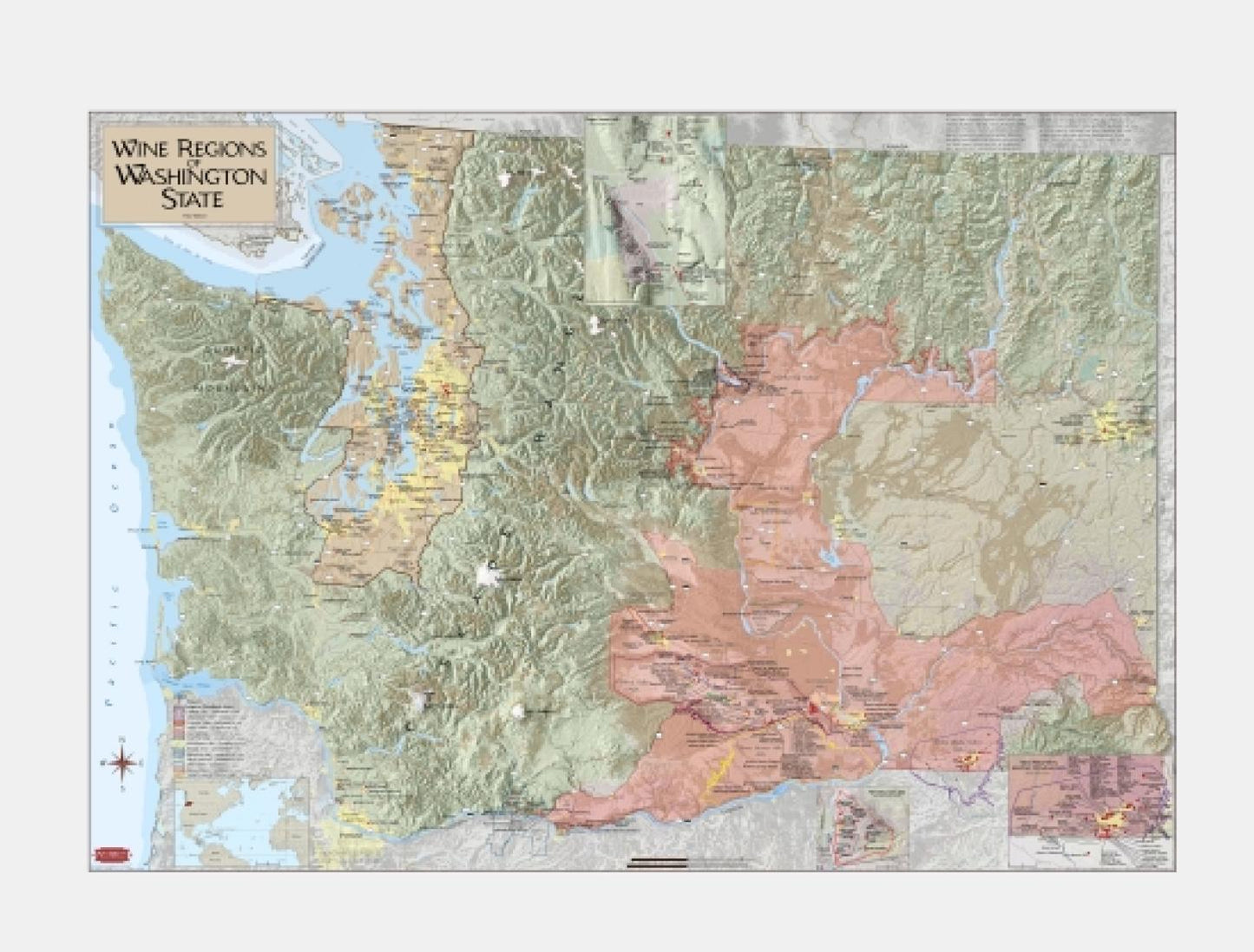 Wine regions of Washington State [viticultural & winery 28x40]