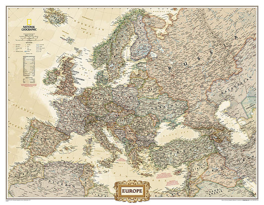 Europe Executive Enlarged Wall Map [Laminated]