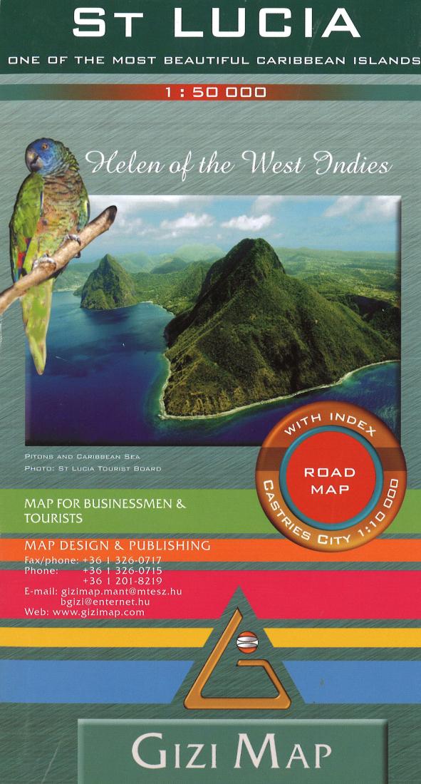 St. Lucia : one of the most beautiful Caribbean islands : 1:50,000 : road map