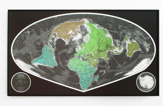 Sinu-Mollweide World Map, Version 1 - Paper