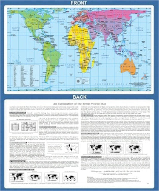 Peters Projection World Map Placemat, Laminated