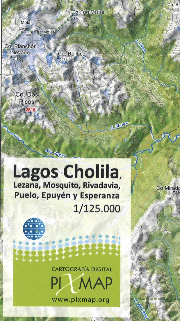 Lagos Cholila, Lezana, Mosquito, Rivadavia, Puelo, Epuyen, y Esperanza Hiking Map