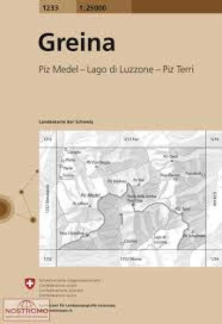 Greina : Switzerland 1:25,000 Topographic Map #1233