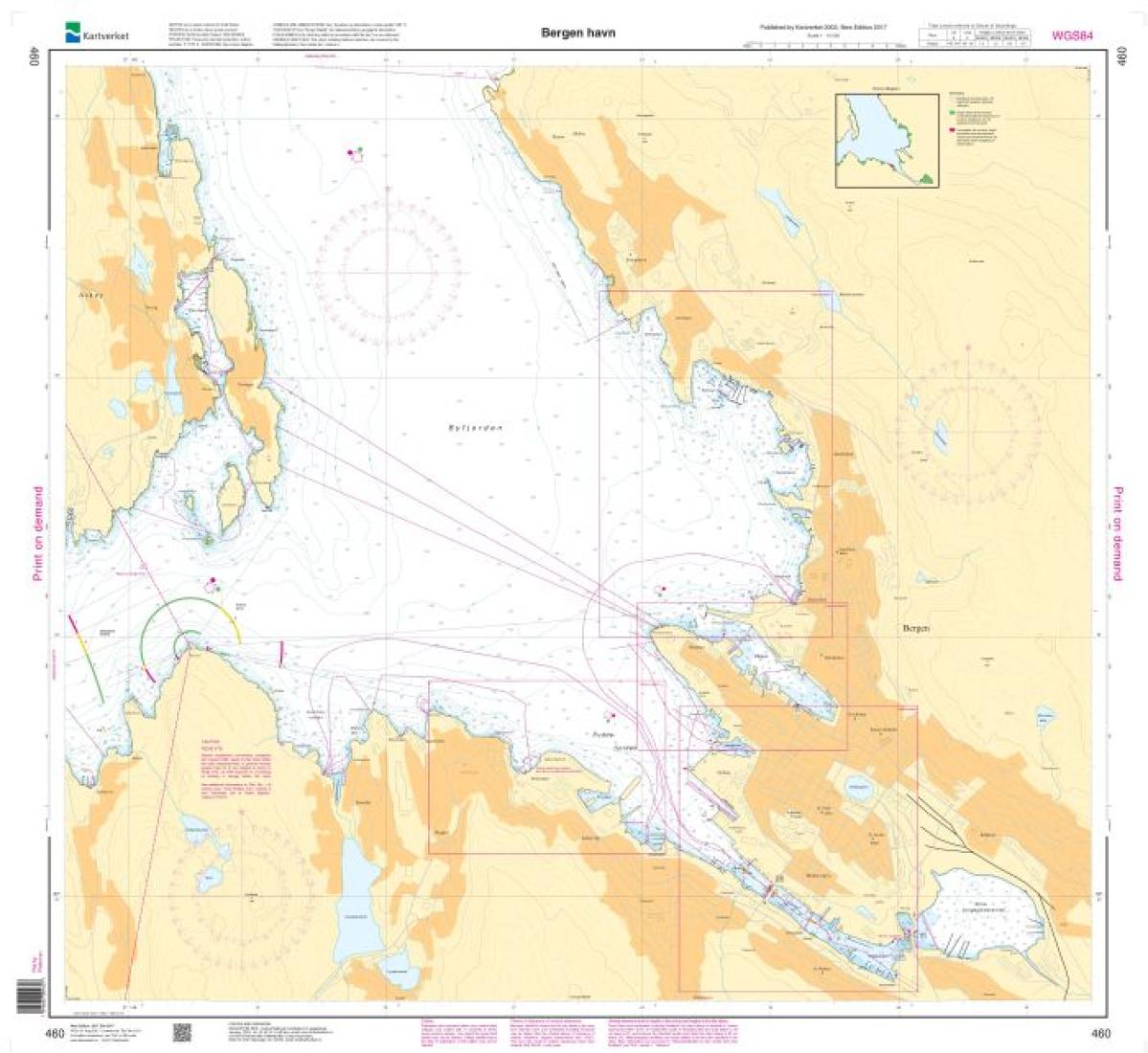 Bergen havn - 460 - Norway Kartverket Nautical Charts