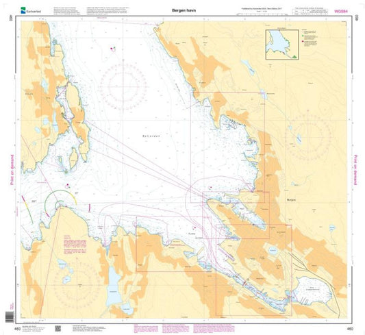 Bergen havn - 460 - Norway Kartverket Nautical Charts