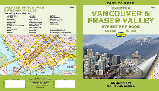 Vancouver & Fraser Valley, British Columbia Street Map Book