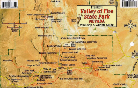 Franko's Valley of Fire State Park : Nevada : mini map & wildlife guide